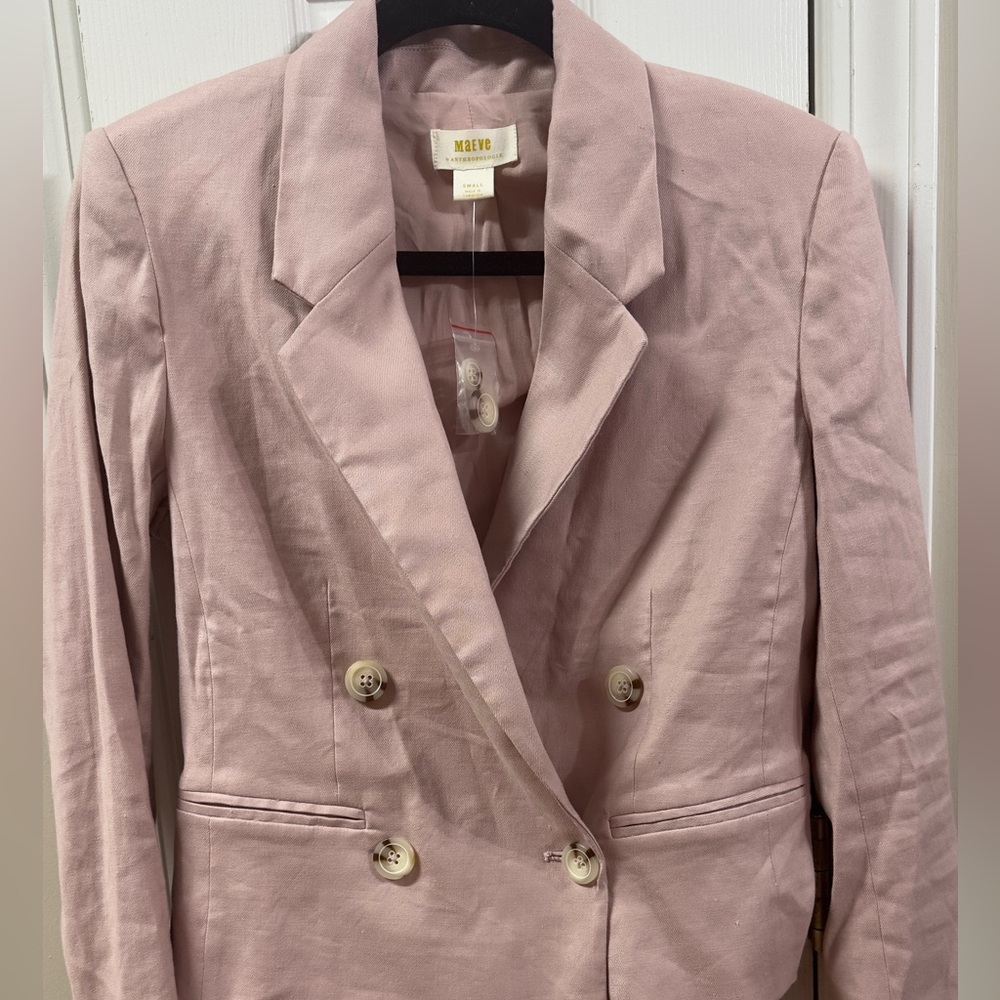 Anthropologie Maeve Slim Double-Breasted Blazer. (Mix14) - Picture 8 of 12